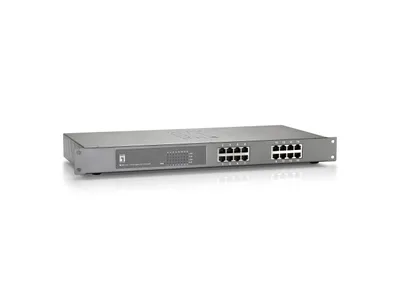 Zdjęcie produktu dla LevelOne GEP-1621, Nie zarządzany, Gigabit Ethernet (10/100/1000), Pełny dupleks, Obsługa PoE, Możliwości montowania w stelażu