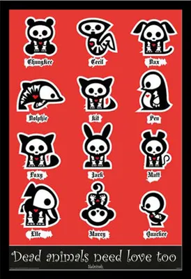 Obrázek produktu pro Skelanimals - Plakát - Kompilace + odnímatelný rám, Shinsuke® Maxi MDF černá, akrylový disk