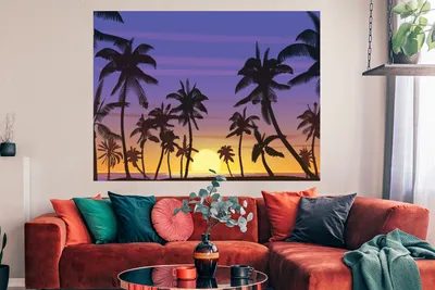 Produktbild von MuchoWow® Poster Palme - Sonne - Meer 160x120 cm - Foto Plakat
