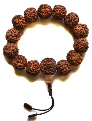 Productafbeelding van Handgemaakte Mala Armband - Rudraksha Parels 15 mm