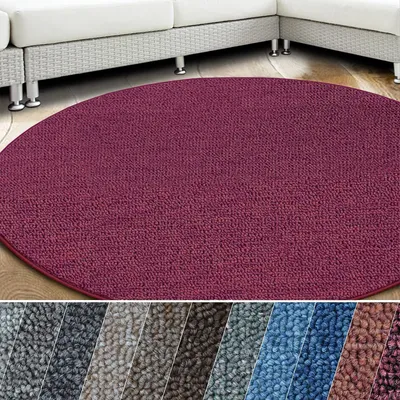 Immagine prodotto di Tappeto London easy-care a pelo piatto rosso vino 16 rotondo diametro 200 cm