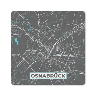 Produktbild von MuchoWow® Mauspad Mousepad Stadtplan - Deutschland - Blau - Osnabrück - Karte 30x30 cm - Mousepads - Maus Mat - Pad - Mausunterlage - Gaming