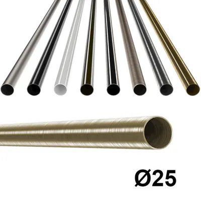 Zdjęcie produktu dla MDEKOR metalowa rurka do karnisza, 25 mm, antyczne złoto, 180 cm