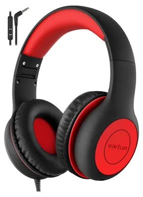 Produktbild von Children's Headphones, Headphones with Cable, 85/94 dB Volume Limiter, Foldable, Adjustable,Stereo Sound,HD Microphone,Audio Sharing, Ear Headphon
