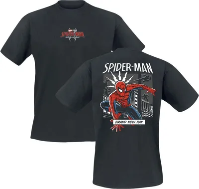Produktbild von Spider-Man T-Shirt Herren Comic Spider schwarz XXL