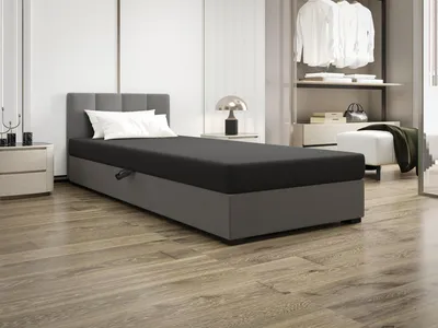 Obrázek produktu pro Jednolůžková postel 120x195 MANKA 2 - šedá / světle šedá