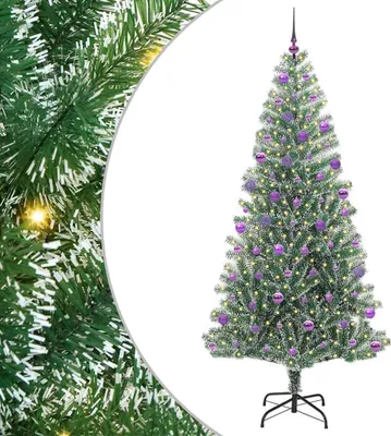 Produktbild von vidaXL Künstlicher Weihnachtsbaum beschneit mit LED Licht 210 cm