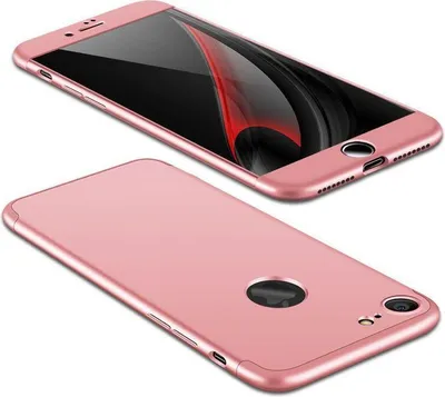 Produktbild von Hülle für iPhone 6 PLUS 360 Grad Schutz mit Displayglas Schutzglas Bumper Cover iPhone 6 PLUS Farbe: Rosa