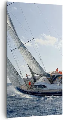 Produktbild von Bild auf Leinwand - Leinwandbild - Segelschiff Meer - 65x120cm - Wand Bild - Wanddeko - Wandbilder - Leinwanddruck - Bilder - Kunstdruck - Wanddekoration - Leinwand bilder - Wandkunst - PA65x120-4032