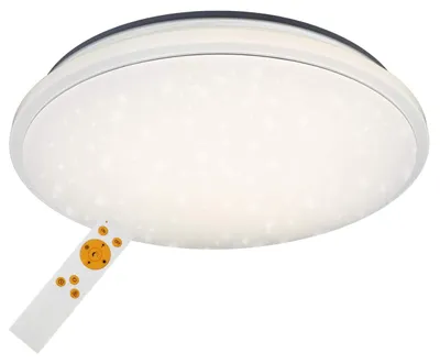 Productafbeelding van LED-plafondlamp, 50W, 4000 lm, 3000-6000 K, diameter 60 cm, sterrenmotief, wit, inclusief afstandsbediening en nachtlichtfunctie