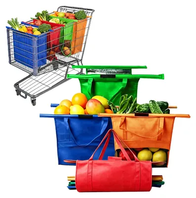 Immagine prodotto di Omgoods - Set di 4 sacchetti riutilizzabili per la spesa con borsa termica