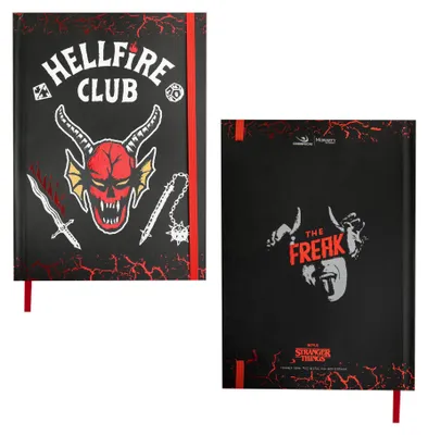 Immagine prodotto di Cinereplica Stranger Things - Taccuino con copertina rigida Hellfire Club - 14,5 x 21 cm, 160 pagine - licenza ufficiale