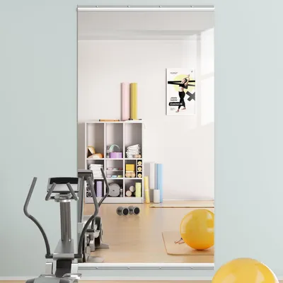 Productafbeelding van Spiegel voor het hele lichaam, 200x90 cm, gehard glas, spiegel voor fitness en dans, wandspiegel en vrijstaande spiegel