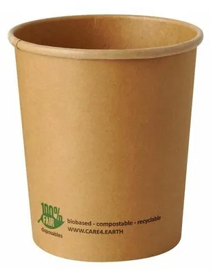 Produktbild von 75x PAPSTAR -Suppenbecher Pappe rund 940 ml braun biologisch abbaubar