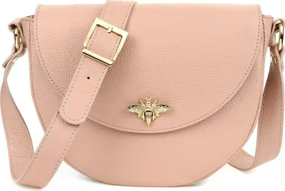 Produktbild von Vezze Vespa Luna Puderleder Handtasche Goldknopf