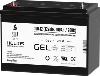 Produktbild von SIGA Helios GEL Batterie 100Ah 12V