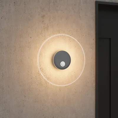 Immagine prodotto di doporro Lampada da Parete da Esterno LED 6W, Applique Murale IP65 Impermeabile, Luce Esterna 3000K per Giardino, Terrazzo, Facciate šC Grigio, ?30 cm