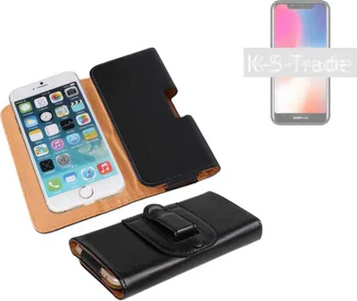 Produktbild von K-S-Trade Schützhülle Handyhülle kompatibel mit Huawei Nova 4 Holster Gürtel Tasche Schutzhülle Handy-Tasche Smartphone Case Seitentasche schwarz