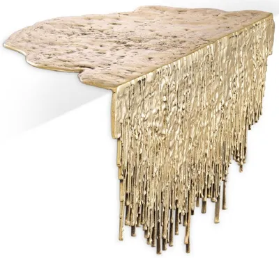 Produktbild von Casa Padrino Designer Tisch Deko Objekt Messingfarben 44,5 x 24 x H. 5 cm - Schreibtisch Deko - Deko Accessoires - Luxus Kollektion