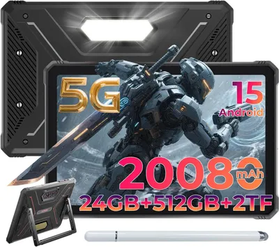 Produktbild von HOTWAV R9 Ultra 5G Outdoor Tablet - 24GB+512GB - 11" 2K 20080mAh 64MP+20MP Android 15 Rugged Tablet Gemini AI/ Dual SIM /OTG/GPS/WLAN 5