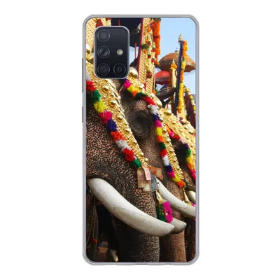 Produktbild von MuchoWow® Handyhülle Schutzhülle Hülle für Samsung Galaxy A51 Elefant - Parade - Tiere Silikon Softcase Handy Hülle - Schutzabdeckung