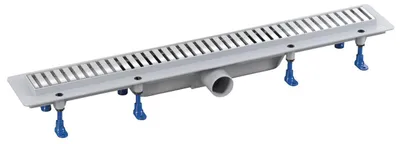 Produktbild von Bruckner Bodenrinne mit Rost aus Edelstahl, L-710, DN50