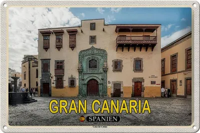 Produktbild von Blechschild Reise 30x20cm Gran Canaria Spanien Casa de Colon Muesum