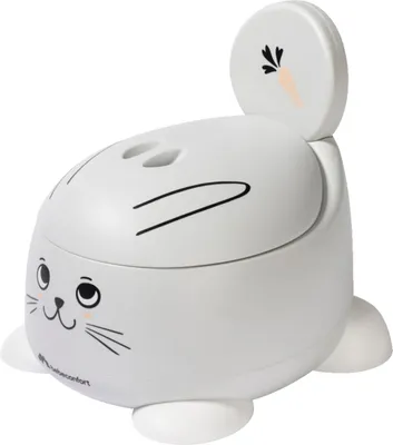 Obrázok produktu pre Bebeconfort Pohodlný nočník pre deti, 12-36 mesiacov (max. 20 kg), Roztomilý zvierací dizajn, Ergonomický a kompaktný, Ľahko sa čistí, Králik