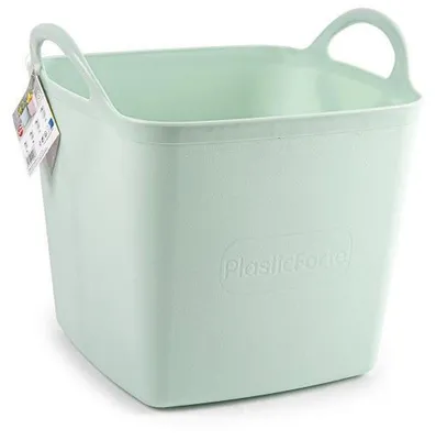 Produktbild von Plasticforte Wanne/Eimer/Waschekorb - flexibel - hellgrun - 27 Liter