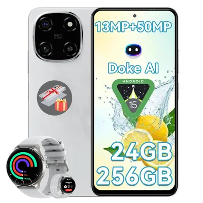 Blackview Color 6 Handy 24GB+256GB/2TBTF,MTK G81/6,67“/Super PD 50MP, Android 15 Smartphone ohne vertrag, 5000mAh,18W,Dual SIM,Fingerabdruck, Face ID