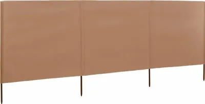 Produktbild von vidaXL 3-teiliges Windschutzgewebe 400 x 80 cm Taupe