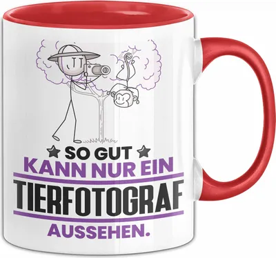 Produktbild von Tierfotograf Geschenk Tasse So Gut Kann Nur Ein Tierfotograf Aussehen Geschenkidee Kaffee-Becher (Rot)