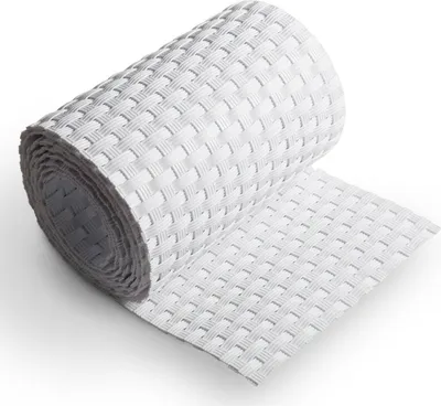 Produktbild von Rattan Sichtschutz f. Doppelstab-Zaun Zaunstreifen Zaunblende 19cm x 255cm weiß