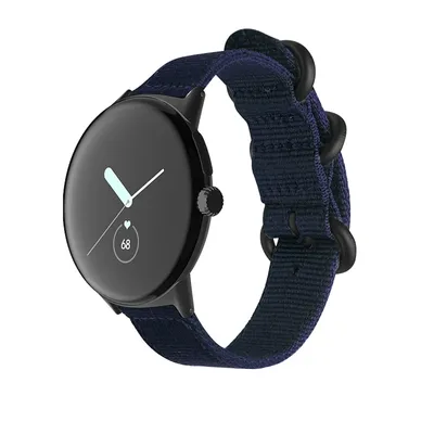 Obrázok produktu pre Pre inteligentné hodinky Google Pixel Watch 1 + 2 Tkaný nylonový remienok s oceľovou sponou