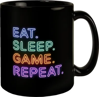 Produktbild von EAT SLEEP GAME REPEAT Tasse für Zocker und Gamer