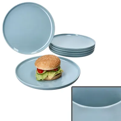 Zdjęcie produktu dla Ritzenhoff 6x Jasper talerz obiadowy Ø25,2cm szaroniebieska kamionka 6 os. talerz obiadowy