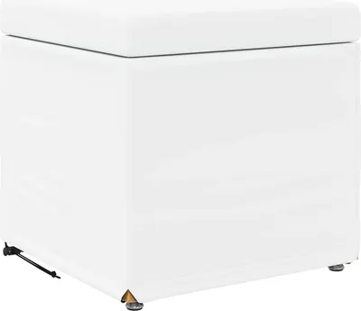Produktbild von vidaXL Hocker Weiß 41 x 41 x 40 cm Kunstleder und Engineering Holz