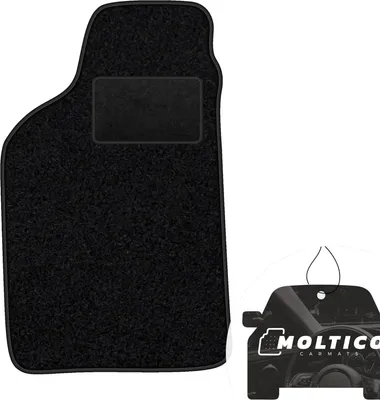 Produktbild von moto-MOLTICO Fahrer Fußmatte Auto Velours Fahrerseite Autoteppiche Schwarz Fahrermatte 1-teilig passend für Peugeot 106 1996-2003
