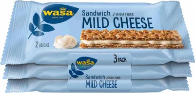 Produktbild von Wasa Knäckebrot Sandwich Käse Multipack VPE (8X90g Packung)