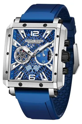 Produktbild von Herrenuhr Pagani Design Perseity, Quarz, Chronograph, Blau / Silber