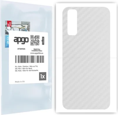 Produktbild von apgo Rückseite Schutzfolie für Vivo Y70t -  Hinten Schutzfolie Carbon Transparent (durchsichtig), Rückseite Folie schützt vor Kratzern und Fingerabdrücken