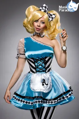 Produktbild von Alice im Wunderland Kostüm Set Größe S/M = 36/38