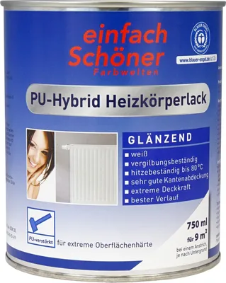 Produktbild von einfach Schöner PolyurethanHybrid Heizkörperlack glänzend, 750 ml