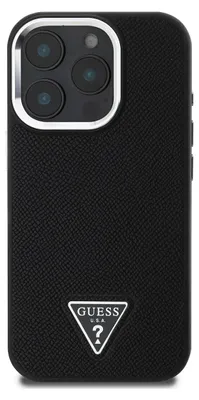Produktbild von Guess GUHMP16XPGTSPSK iPhone 16 Pro Max   6.3" schwarz hardcase Grained Triangle MagSafe Schutzhülle
