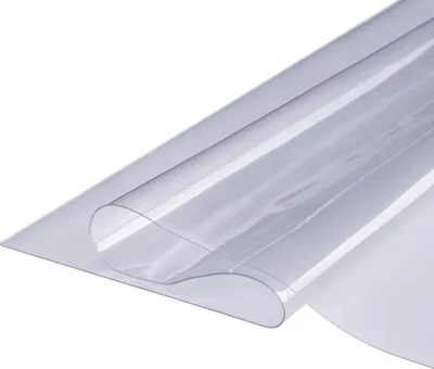 Image de SucceBuy Clear Table Cover Protector, 36" x 72", nappe en plastique PVC de 1,5 mm d'épaisseur, écran de bureau imperméable pour bureau, table basse, salle à manger