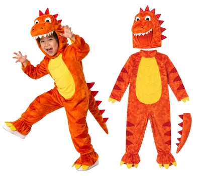 Image de Costume de dinosaure pour enfants, costume d'animal pour Halloween, pour enfants de 4 à 6 ans