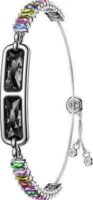 Produktbild von INF Schwarzer Diamant & Regenbogen Kristall Smart Armbanduhr - RWFIT App