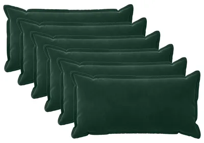 Productafbeelding van vidaXL Kussens met kussenhoes, 6 stuks, donkergroen, fluweel