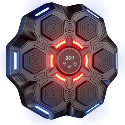 Produktbild von ZELURXX Intelligente Musik Boxsack Wand, Bluetooth Schlagwand, Fitness Trainingsgerät für Kinder & Erwachsene, LED, Weiß