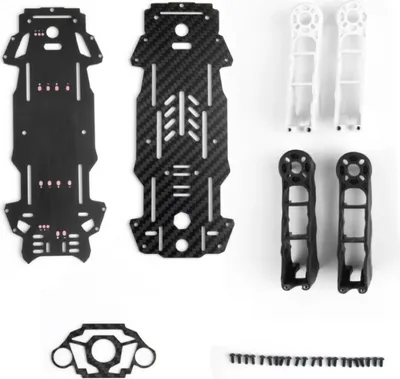 Immagine prodotto di Enzo250 250 mm 4 assi in fibra di carbonio Quadcopter Set per RC Multicopter (nero e bianco)